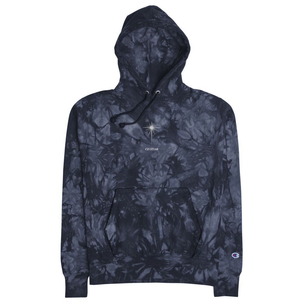 cd star tie dye logo sweatshirt